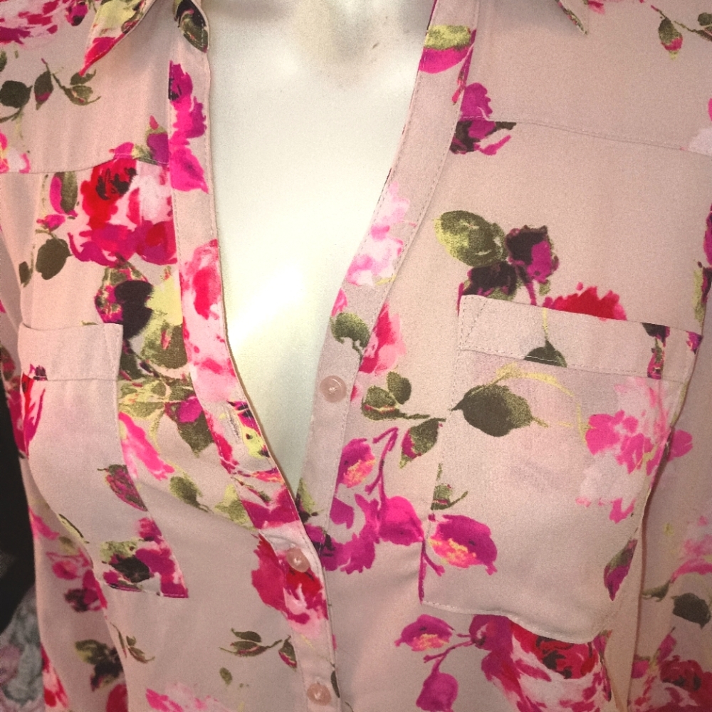 Floral silk blouse by Express M